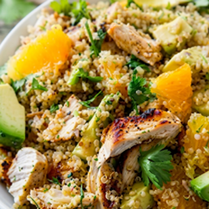 Half Grilled Chicken with Quinoa salad
