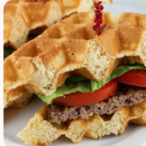 Waffles burger smash