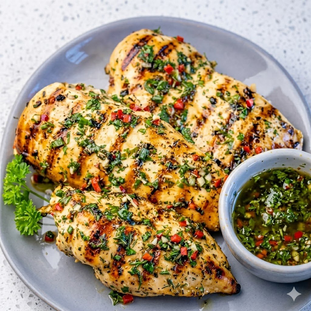 Grilled Chimichurri chicken