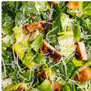 classic Caesar salad with grilled chicken