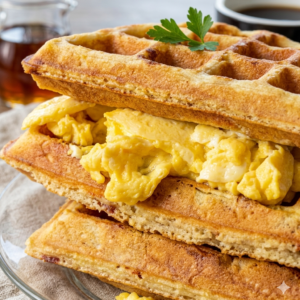Egg waffle sandwich